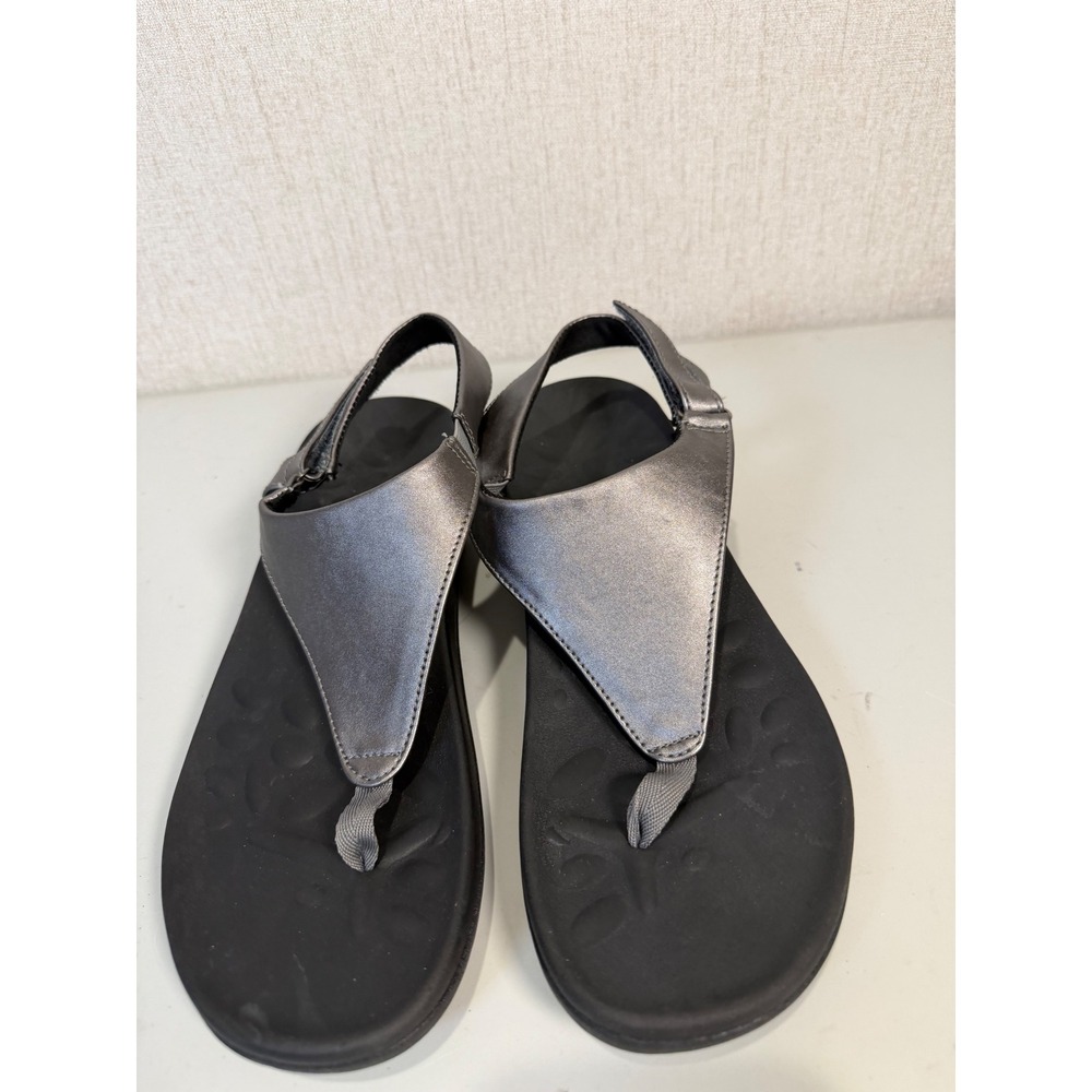 Megnya Orthotic Walking Sandals Metallic Grey Pewter Ankle Strap us size 10-10.5 - Picture 5 of 7